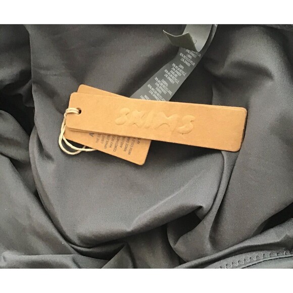 SKIMS Recycled Swim Mid Waist Bikini Bottom Size XXS NWT Gray Gunmetal Solid - Picture 4 of 5